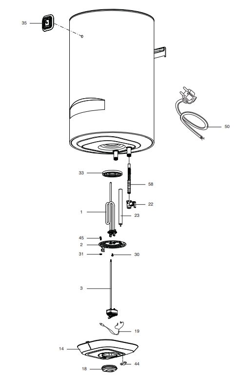 Запчасти Ariston BLU1 R 80 V 1,8K PL купить в Воронеже