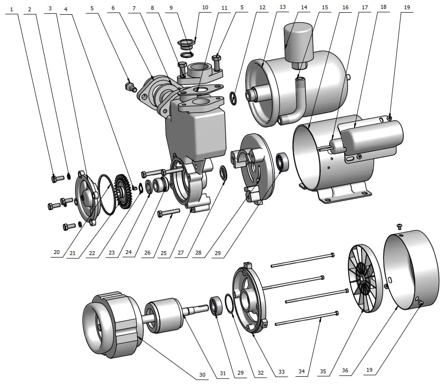 Запчасти Unipump AUPS 126 купить в Воронеже