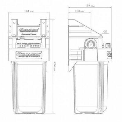Корпус для картриджного фильтра 1 М 10 Джилекс (9054)